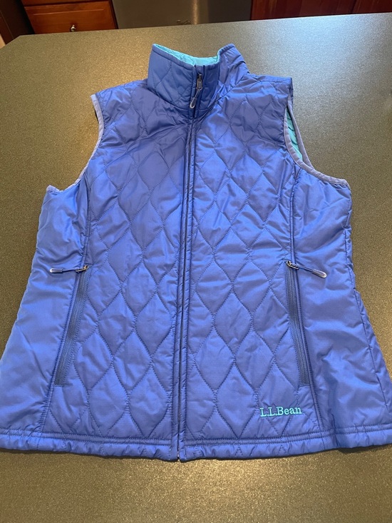 L.L. Bean Jackets & Blazers - L.L. Bean Quilted Royal Blue Sleeveless Zip Vest